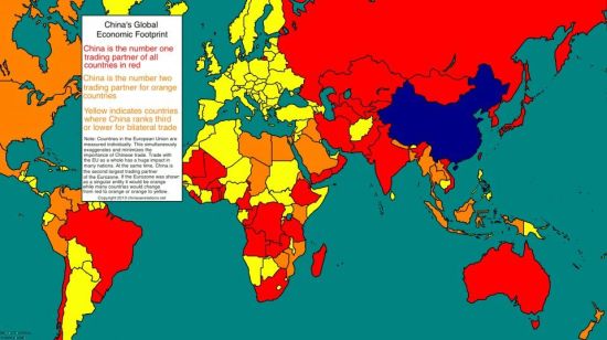 全球贸易地图:中国成全球贸易主导者