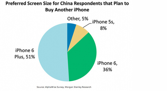 中国消费者最爱大屏iPhone？