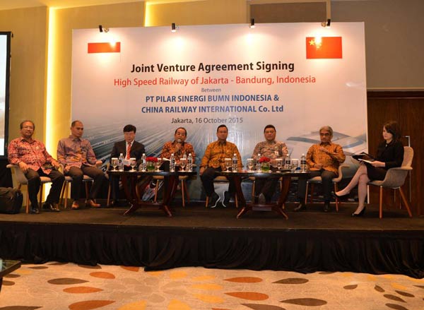中国和印尼正式签署雅万高铁项目