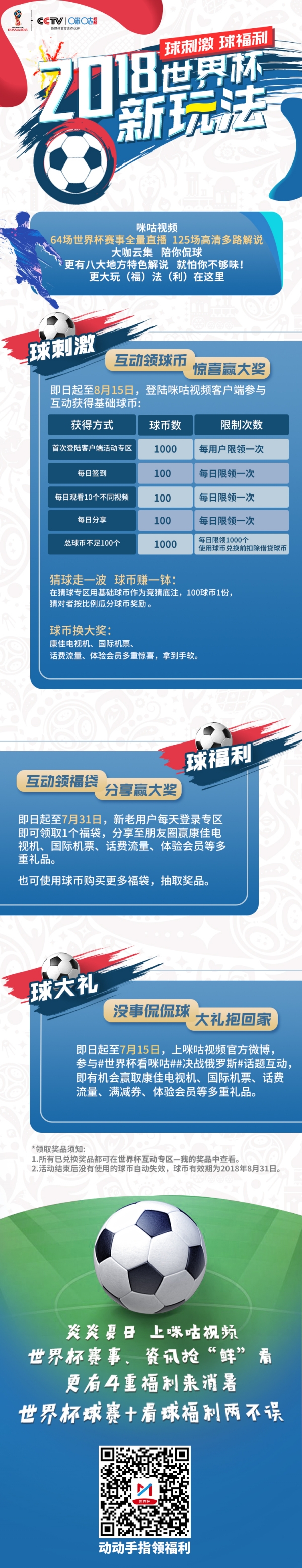 看球听球猜球一步到位，咪咕视频开启2018世界杯球迷福利时间