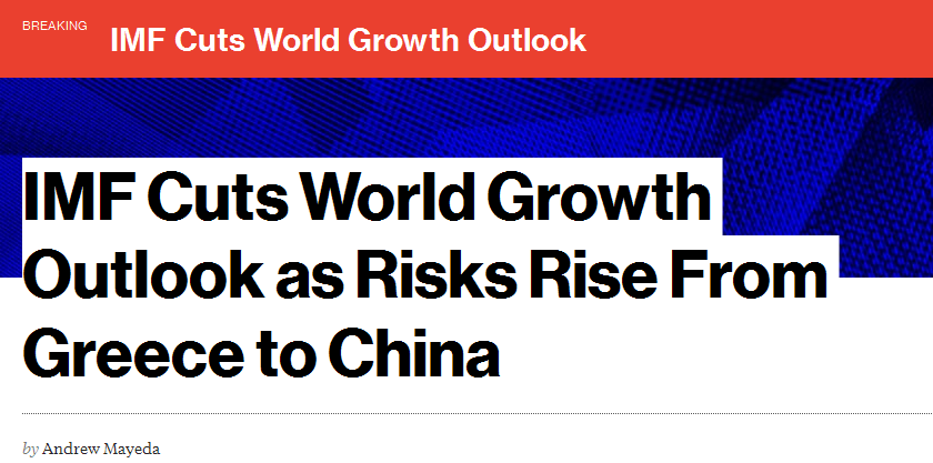 受美经济增速放缓影响 IMF下调2015年全球经济增长预期
