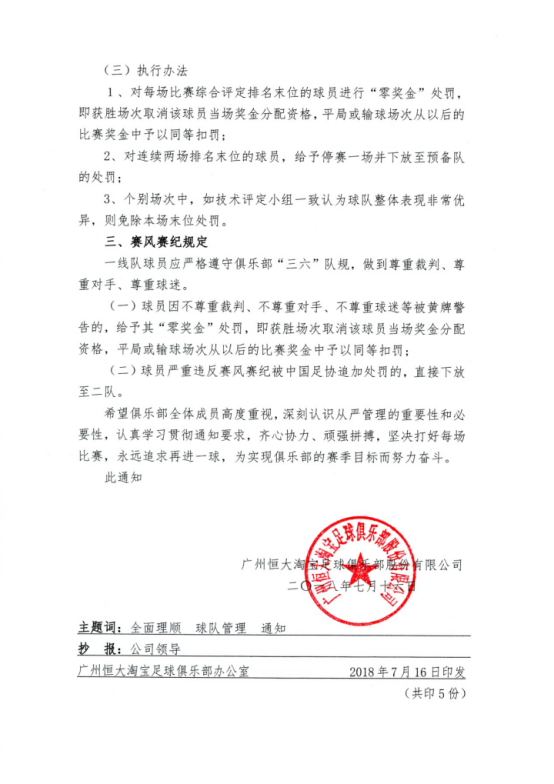 许家印召开恒大俱乐部管理会议 首推一线队“末位零奖金制”